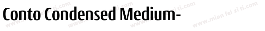 Conto Condensed Medium字体转换